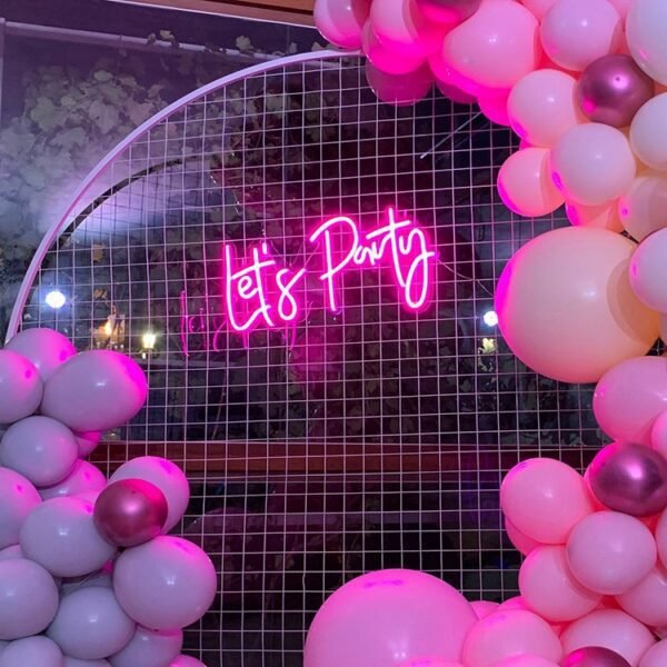 lets party neon sign