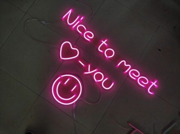 nice to meet you neon sign