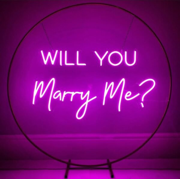 will you marry me neon sign