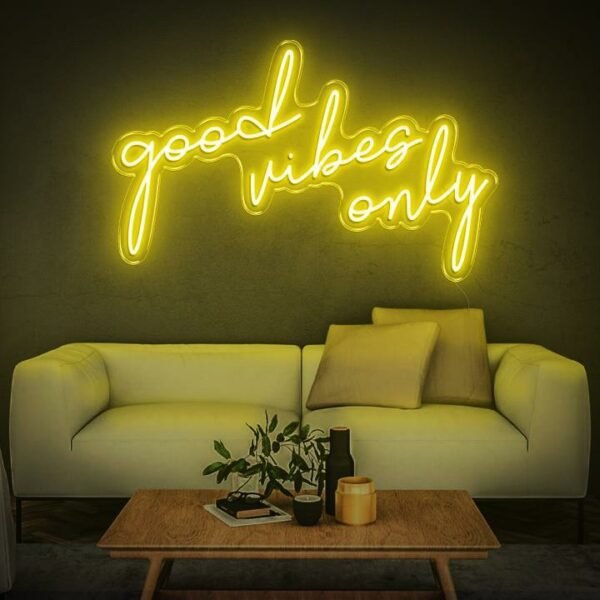 good vibes only neon sign