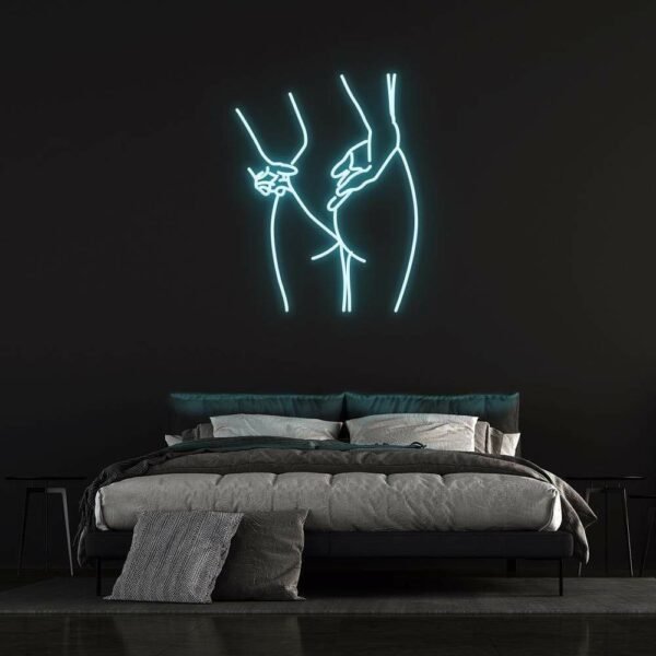 peachy neon sign