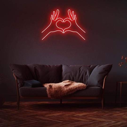 hand love neon sign