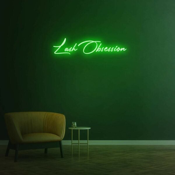 lash obsession neon sign