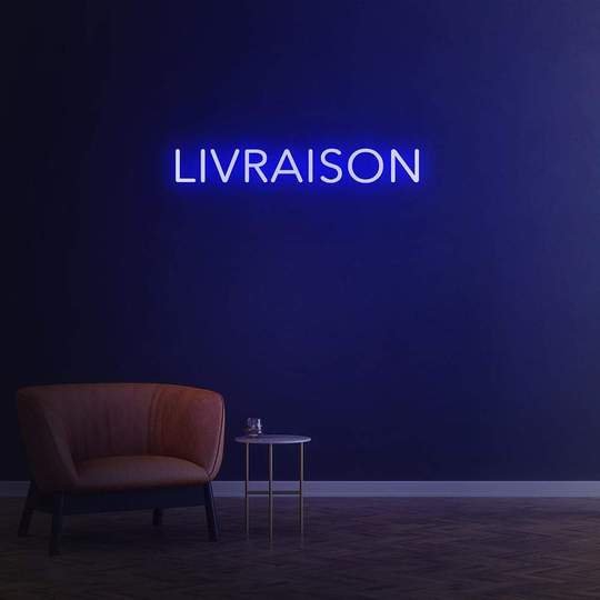 livraison neon sign