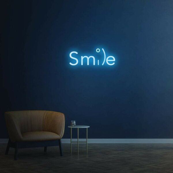 smile neon sign