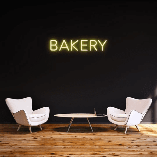 bakery neon sign