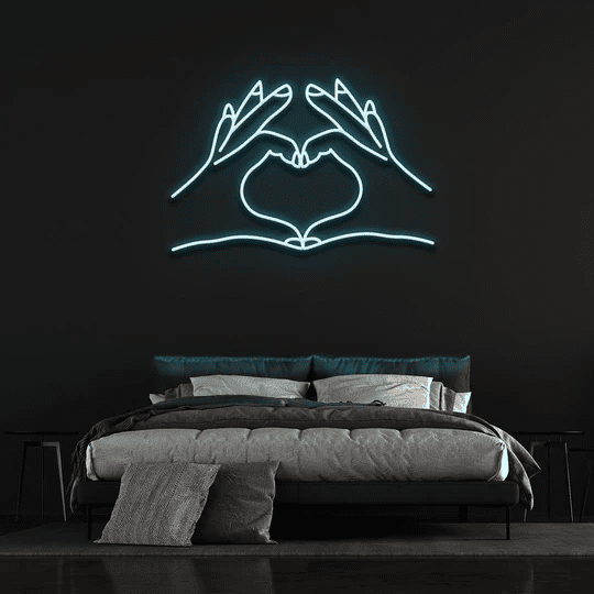 hand love neon sign