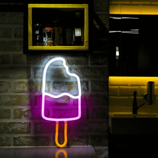 ice cream neon sign