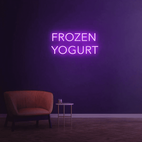 frozen yogurt neon sign