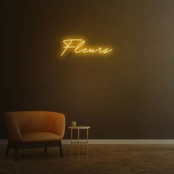 fleurs neon sign