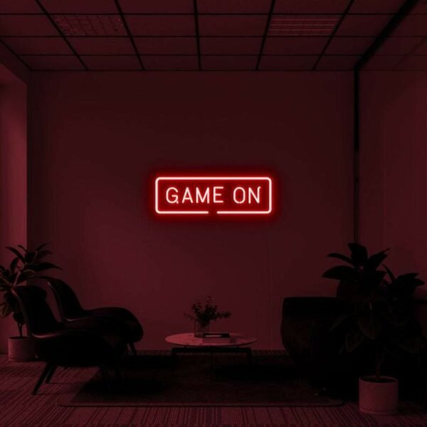 game on neon sign