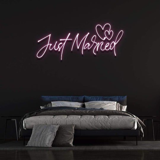 just married neon sign