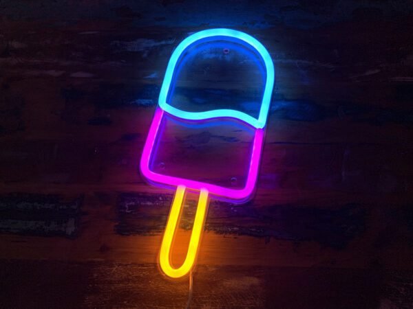 ice cream neon sign