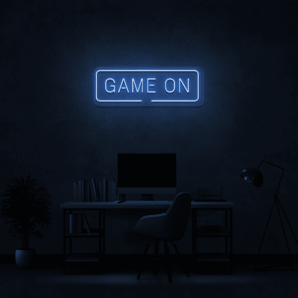 game on neon sign