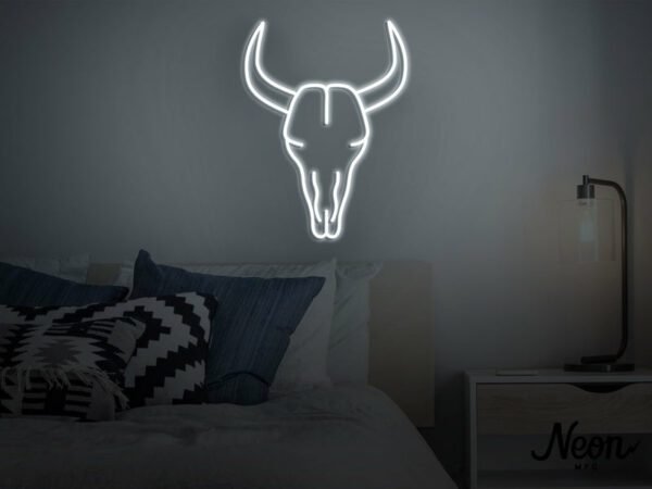 bullskull neon sign