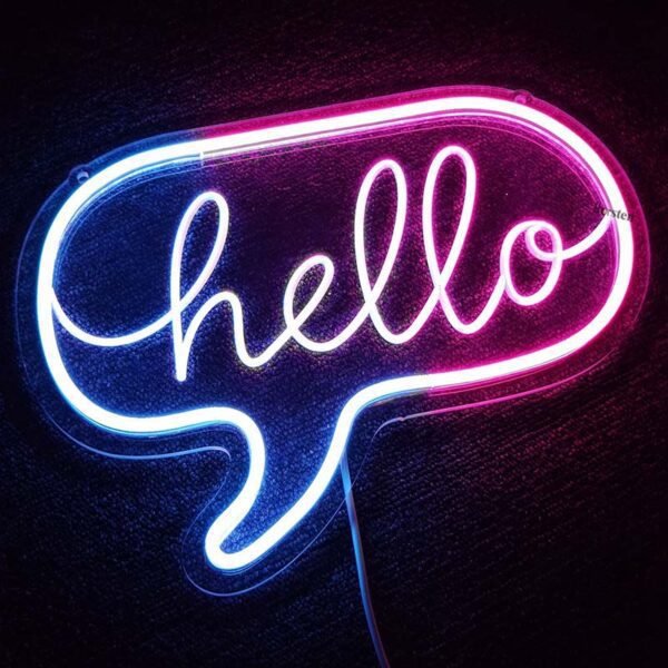 hello neon sign