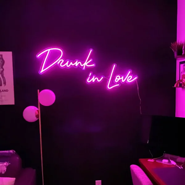 drunk in love neon sign