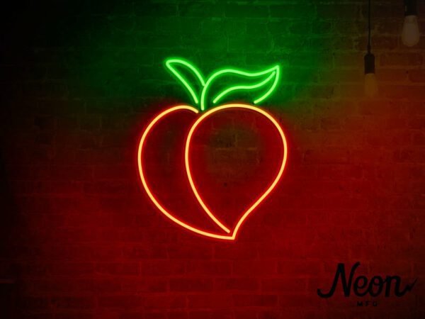 peach neon sign